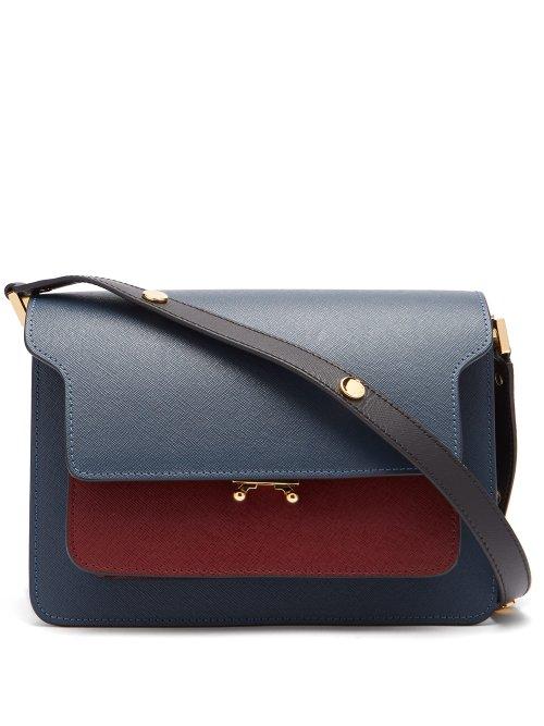 Matchesfashion.com Marni - Trunk Medium Leather Bag - Womens - Burgundy Multi