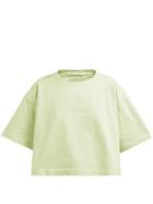 Matchesfashion.com Acne Studios - Cylea Logo Embossed Cropped T Shirt - Womens - Green