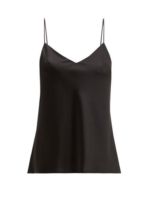 Matchesfashion.com Galvan - V Neck Satin Camisole - Womens - Black