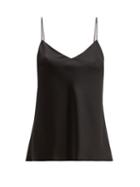 Matchesfashion.com Galvan - V Neck Satin Camisole - Womens - Black