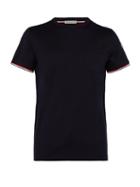 Matchesfashion.com Moncler - Logo Appliqud Cotton T Shirt - Mens - Navy