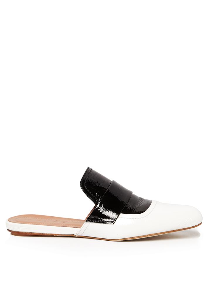 Marni Bi-colour Patent-leather Backless Loafers