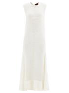 Matchesfashion.com Albus Lumen - Necto Cotton-crochet Maxi Dress - Womens - Cream