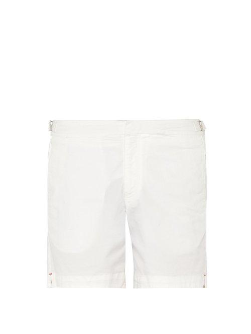 Matchesfashion.com Orlebar Brown - Bulldog Cotton Twill Shorts - Mens - White