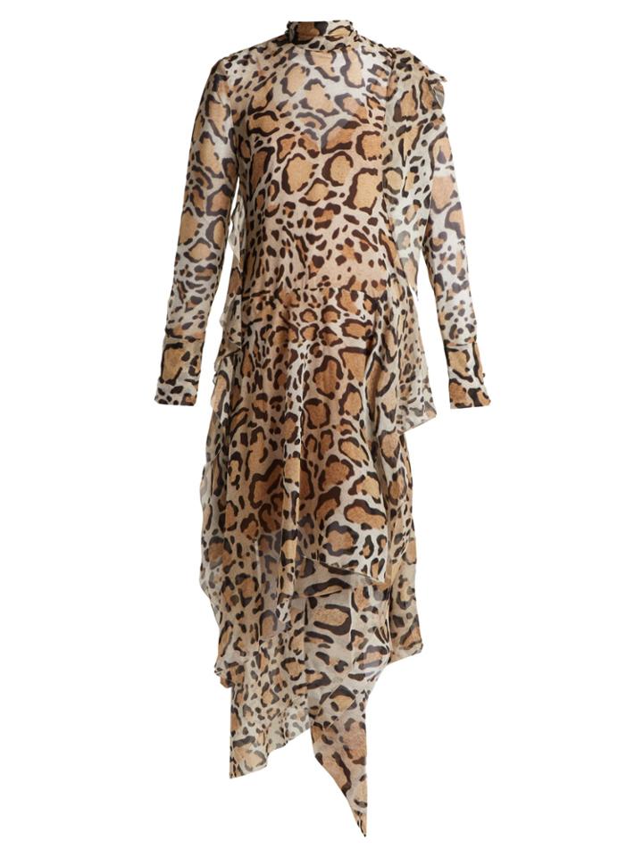 Petar Petrov Dreya Leopard-print Silk-chiffon Midi Dress