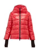 Matchesfashion.com Herno - Funnel Neck Quilted Shell Jacket - Womens - Red