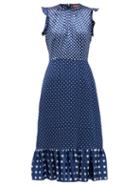 Matchesfashion.com Altuzarra - Rosa Polka-dot Silk-satin Dress - Womens - Blue Multi