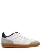 Matchesfashion.com Ami - Basket Leather And Suede Low Top Trainers - Mens - White Navy
