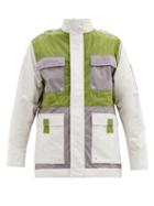 Matchesfashion.com A-cold-wall* - Rhombus Panelled Cotton-blend Jacket - Mens - Green Multi