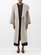 Toteme - Signature Pressed Wool-blend Coat - Womens - Light Grey