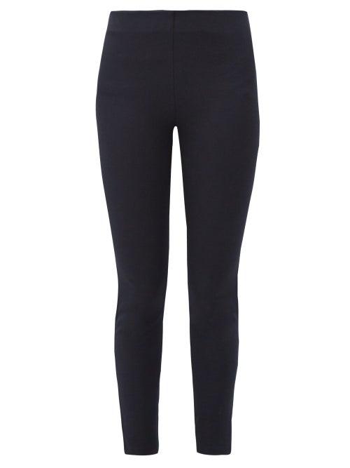 Matchesfashion.com Joseph - Nitro Mid Rise Twill Leggings - Womens - Navy