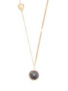 Matchesfashion.com Burberry - Stone Sphere & Heart Charm Gold Plated Necklace - Womens - Gold