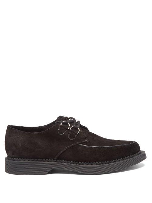 Saint Laurent - Anthony Suede Derby Shoes - Mens - Black