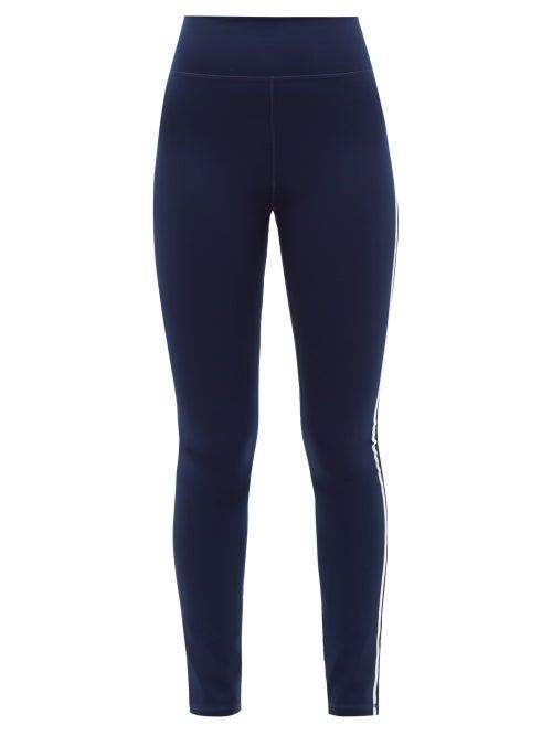 Matchesfashion.com The Upside - Side Stripe Technical Jersey Leggings - Womens - Navy