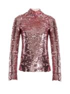 Msgm High-neck Sequinned Top