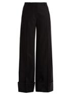 Nina Ricci Pinstriped Wide-leg Stretch-wool Trousers