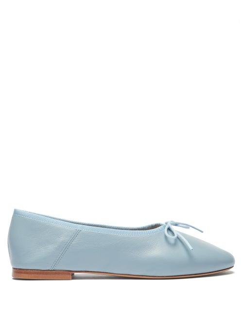 Matchesfashion.com Mansur Gavriel - Dream Leather Flats - Womens - Light Blue