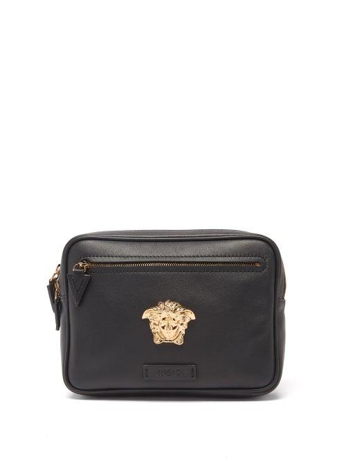 Versace - Medusa Leather Cross-body Bag - Mens - Black Multi