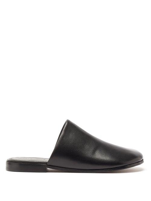 Matchesfashion.com Vetements - Backless Leather Slipper Shoes - Womens - Black