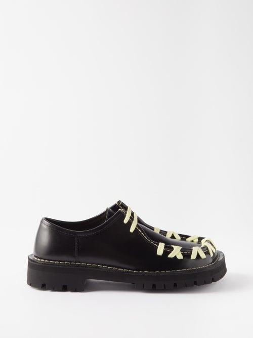 Camperlab - Eki Laced-vamp Leather Shoes - Mens - Black