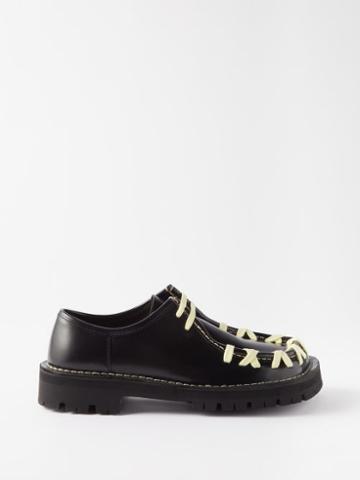 Camperlab - Eki Laced-vamp Leather Shoes - Mens - Black