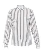 Matchesfashion.com Ami - Striped Cotton Shirt - Mens - White Multi