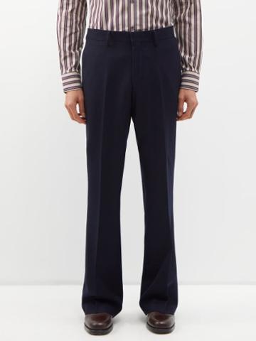 Ben Cobb X Tiger Of Sweden - Pressed Wool Suit Trousers - Mens - Dark Blue