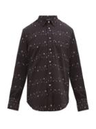Matchesfashion.com Paul Smith - Safety Pin-print Cotton-poplin Shirt - Mens - Black