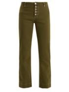 Matchesfashion.com Alexachung - High Rise Kick Flare Jeans - Womens - Khaki