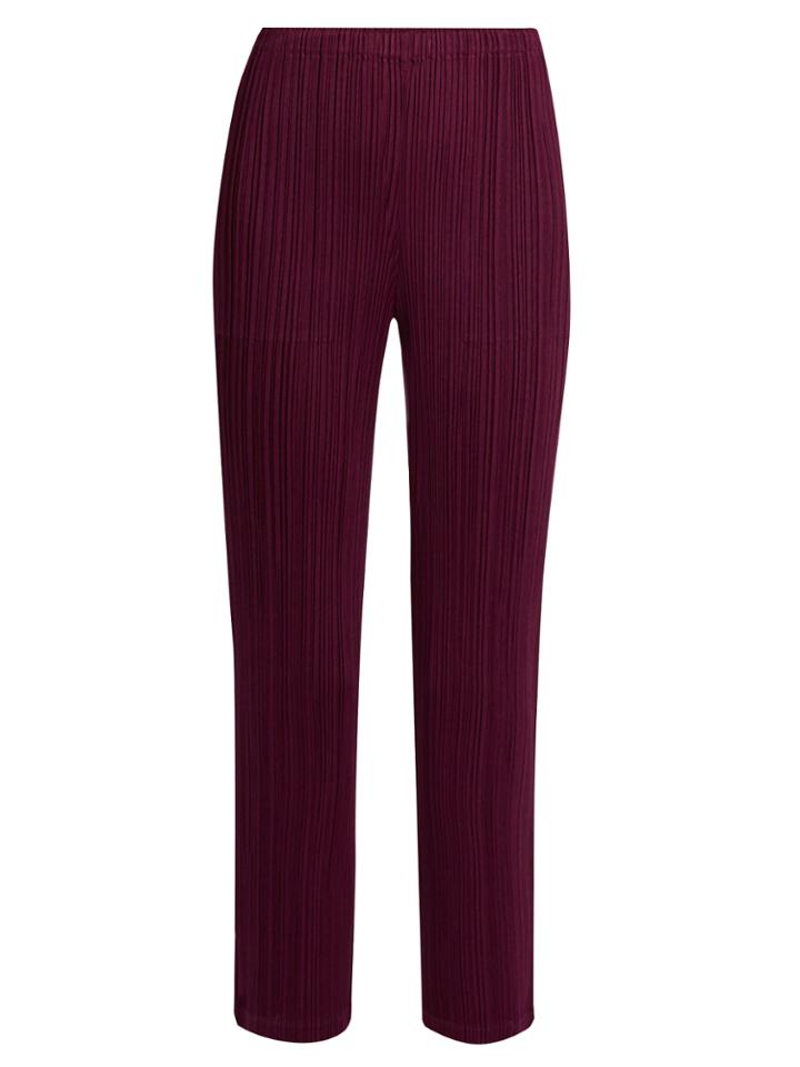 Pleats Please Issey Miyake Cropped Straight-leg Trousers