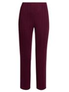 Pleats Please Issey Miyake Cropped Straight-leg Trousers
