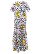 Ashish - Waterlily Sequinned Organza Gown - Womens - Purple Multi