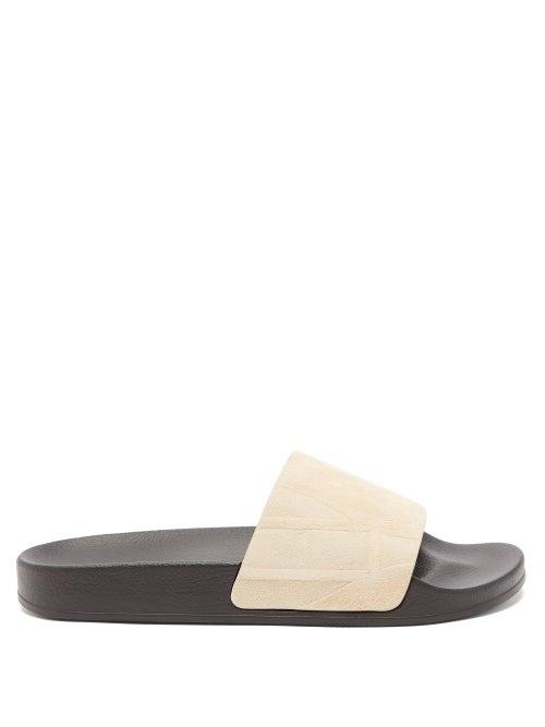 Mens Shoes Frescobol Carioca - Humberto Suede Slides - Mens - Brown