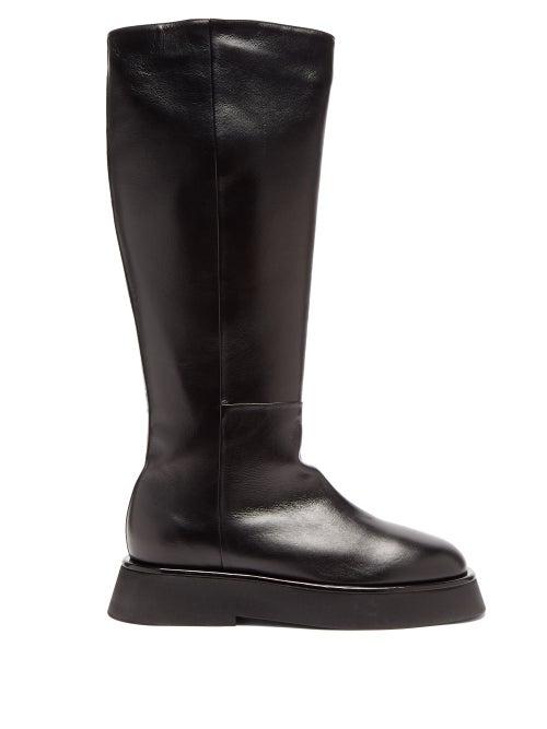 Wandler - Rosa Chunky-sole Leather Boots - Womens - Black