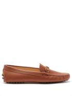 Tod's - Gommini T-chain Leather Loafers - Womens - Brown