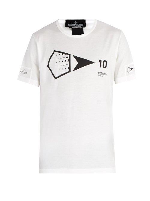 Matchesfashion.com Stone Island Shadow Project - Shadow Project Cotton Jersey T Shirt - Mens - White