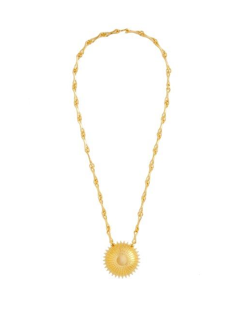 Matchesfashion.com Joelle Kharrat - Cactus Pendant Gold Plated Brass Necklace - Womens - Gold