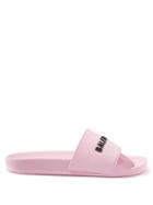 Balenciaga - Logo-appliqu Rubber Slides - Womens - Light Pink