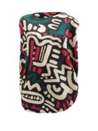 Ladies Rtw Pleats Please Issey Miyake - Asymmetric Graphic-print Technical-pleated Top - Womens - Black Multi