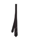 Matchesfashion.com Givenchy - Striped Silk Twill Tie - Mens - Black White