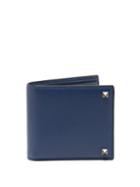 Matchesfashion.com Valentino - Rockstud Embellished Leather Wallet - Mens - Indigo
