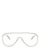 Matchesfashion.com Givenchy - Aviator Metal Glasses - Mens - Black Gold