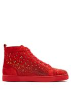 Christian Louboutin Galaxtitude Suede High-top Trainers