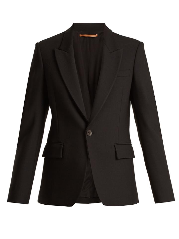 Summa Peak-lapel Single-breasted Twill Jacket