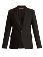 Summa Peak-lapel Single-breasted Twill Jacket