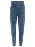 Isabel Marant Toile - High-rise Paperbag-waist Tapered-leg Jeans - Womens - Mid Denim