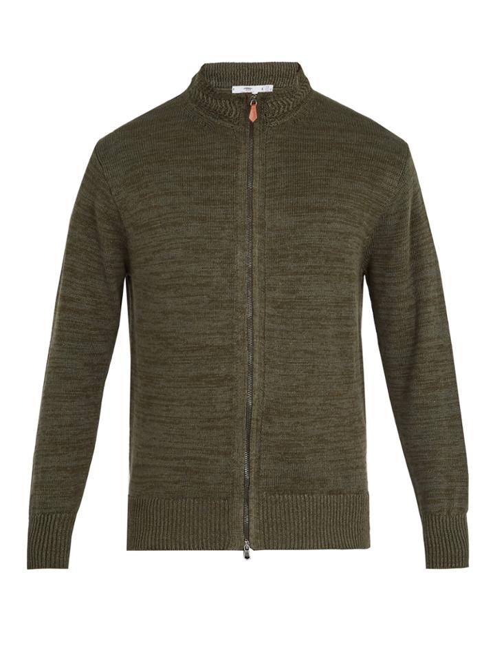Inis Meáin Zip-through Linen Sweater