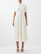 Emilia Wickstead - Alice Double-crepe Midi Dress - Womens - Cream