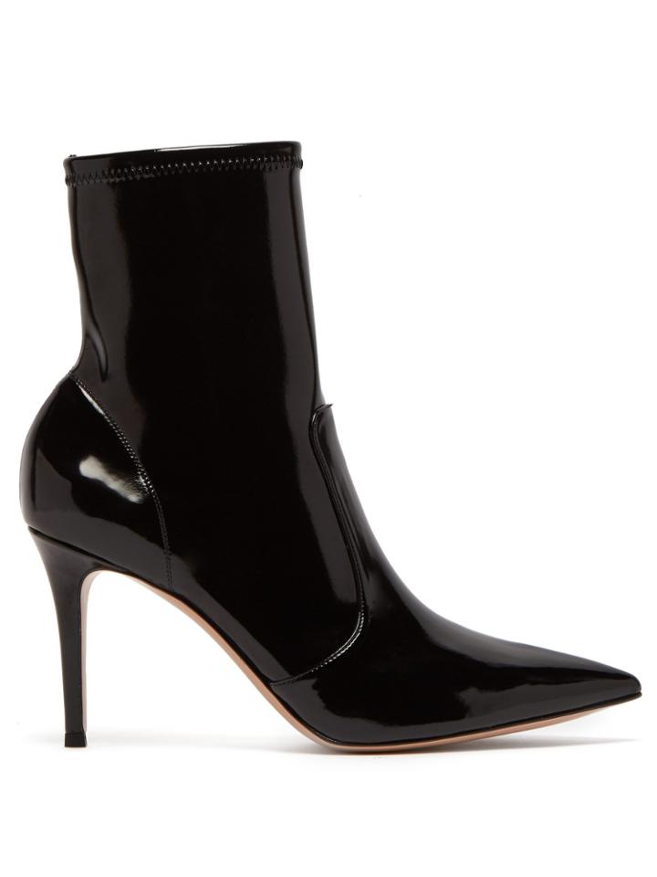 Gianvito Rossi Imogen 85 Patent Leather Ankle Boot
