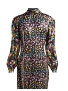 Matchesfashion.com Raquel Diniz - Elle Metallic Floral Mini Dress - Womens - Black Multi